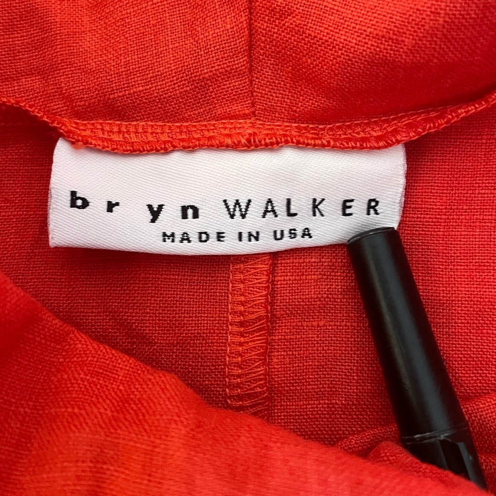 Bryn Walker 100% Linen Cowl Neck Oversized Dress Coral Women’s Sz S Sleeveless - Picture 3 of 9